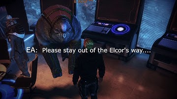 Elcor (Mass Effect) admits Microtransaction Addiction to Shepard.