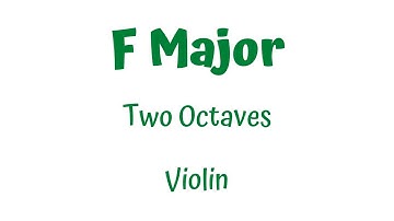👧 👦 F Major scale (two octaves) TUTORIAL for Violin (PLAY ALONG): 1st + 3rd + 5th position fingering