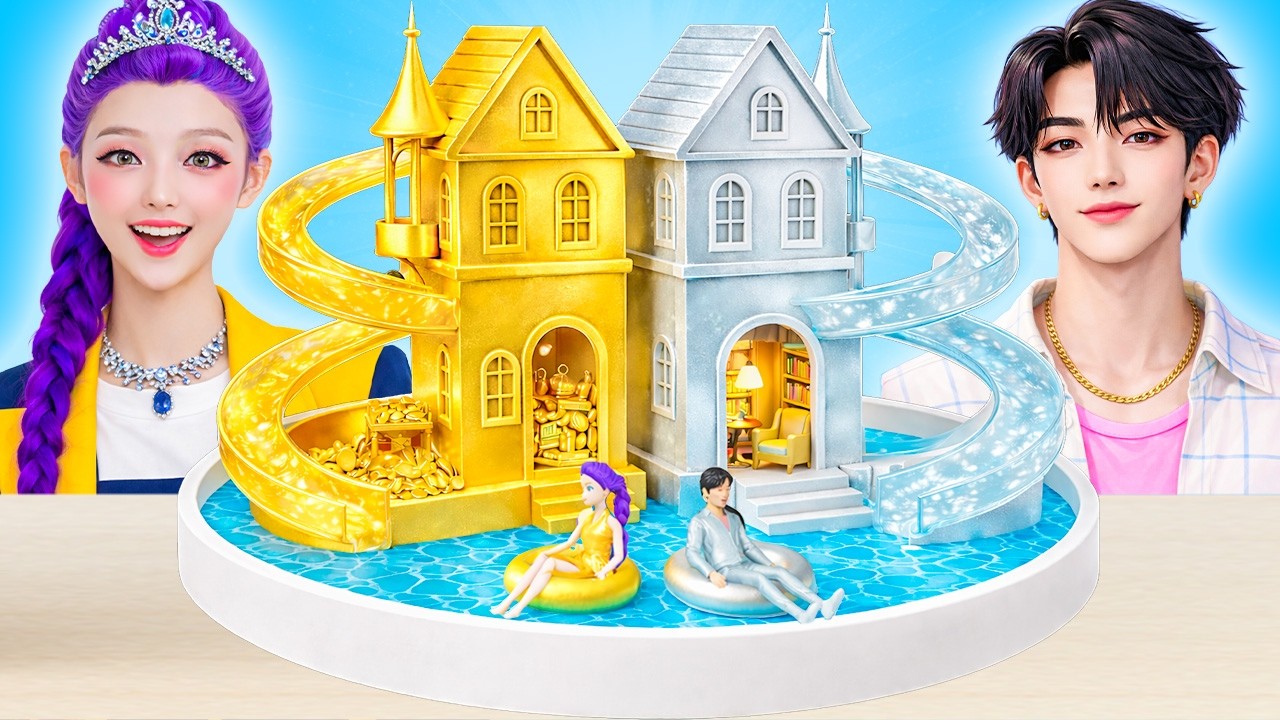 Construímos um Quarto Secreto: KPop Demon Hunters Ouro vs Prata! Huntrix vs Saja Boys | BOBAPIC PT