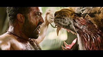 RRR: Making of Tiger Attacking Jr NTR | Tiger Fight Scene