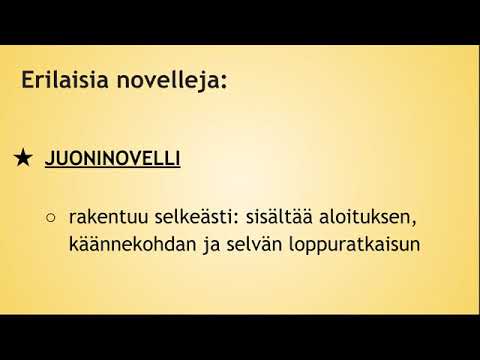 Video: Mikä On Novelli