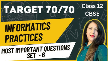 Sample/ Practice Questions for Class 12 Informatics Practices CBSE Board Day 6 : Series & DataFrames