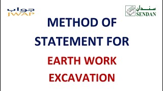 Famous METHOD OF STATEMENT FOR EARTH WORK EXCAVATION Wealth