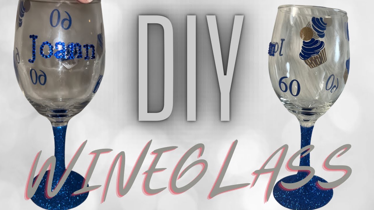 DIY GLITTER STEM WINE GLASS
