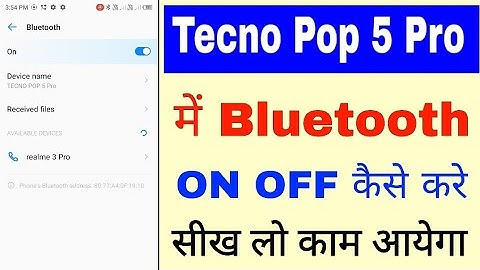 Tecno Pop 5 pro me bluetooth on off kaise kare।।how to turn off on bluetooth in tecno pop 5 pro