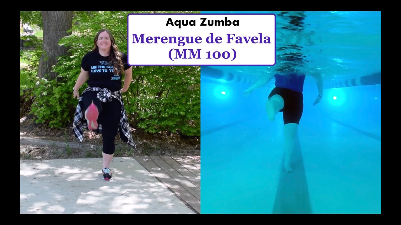 Aqua Zumba "Merengue de Favela" (MM 100) -- Split Screen --