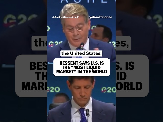 Bessent says the US is the most dynamic and liquid market in the world. 🌎
