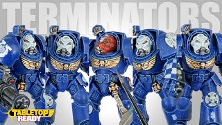 How To Paint Ultramarine Terminators for Warhammer 40,000 / Space Marine Power Armour / Box Standard