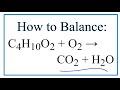 Balancing Combustion Reactions
