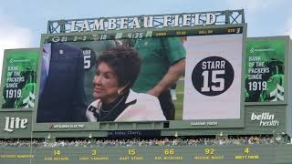 Lambeau Field tribute to Bart Starr  Sep 15, 2019
