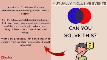 INTRO. TO PROBABILITY: CAN YOU SOLVE THIS QUESTION ON MUTUALLY INCLUSIVE EVENTS? | TEST YOUR MIGHT