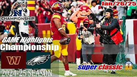 "Eagles Dominate Commanders 55-23 | 2025 NFC Championship Highlights"#nfl