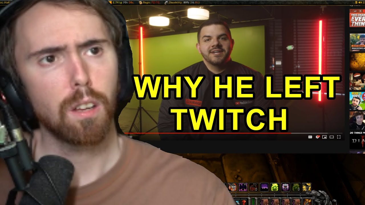 ASMONGOLD REACTS TO COURAGE JD EXPLANATION ON LEAVING TWITCH