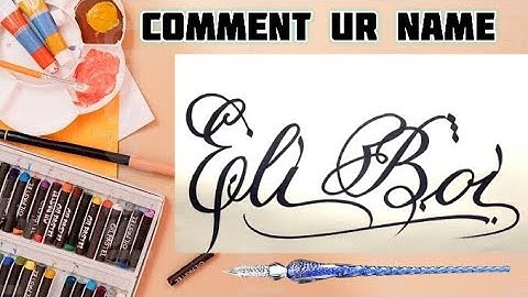 Eli Boi Name Signature Calligraphy Status | How to Draw, Cursive Calligraphy with Cut Marker