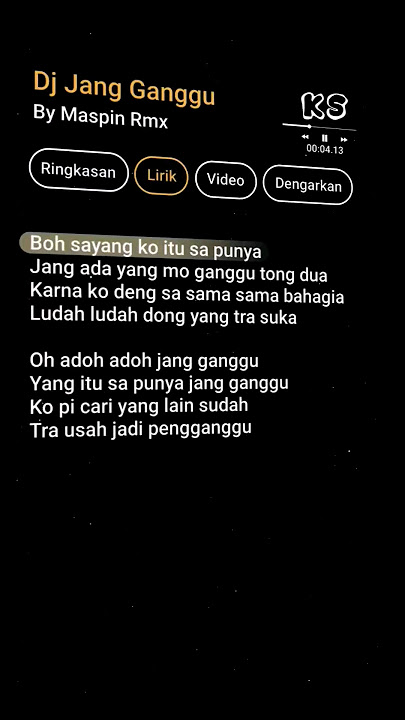 lirik dj jang ganggu #lirik #lagu #lyrics #liriklagu #djjangganggu #maspinrmx #KS #viralvideo