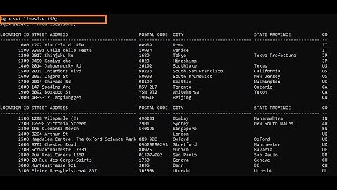 Update linesize and pagesize in Oracle | Oracle Tutorials