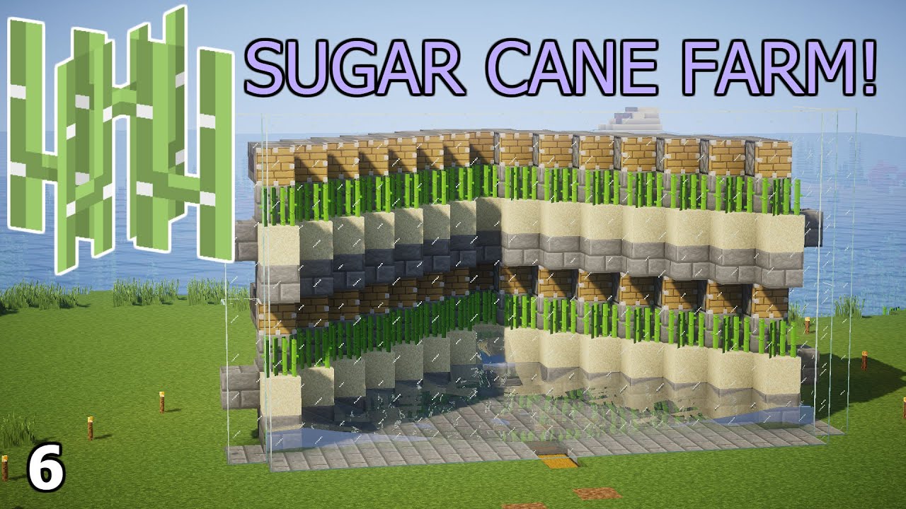 Afk Sugar Cane Farm Minecraft | How to make an easy AFK sugarcane farm ...
