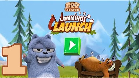 Grizzy and the Lemmings: Lemming Launch - Gameplay walkthrough part 1 (Android, IOS) (Android/iOS)