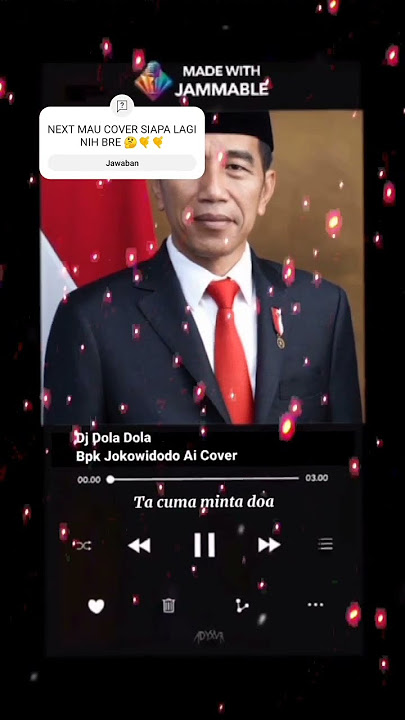 Lirik Lagu Dj Dola Dola Cover Jokowidodo 🤓😱 #djdoladola #doladola #jokowiaicover #jokowi #jokowidodo
