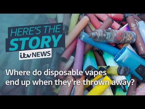 Where do disposable vapes end up when they're thrown away? | itv news