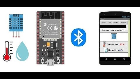 Send temperature and humidity to Smartphone measured by DHT11 sensor connected to ESP32 board