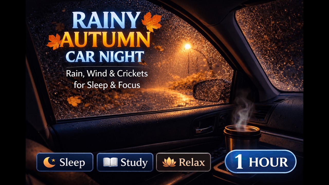 Passenger Seat Rain: Windy Night + Crickets to Unwind