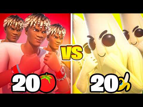 20 TOMATOES VS 20 BANANAS (who will be the best?) Ft. @YayaNy_