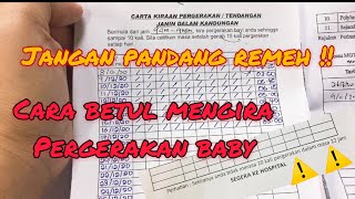 Cara Mengira Pergerakan Bayi dalam kandungan | Kaedah Merekod Pergerakan