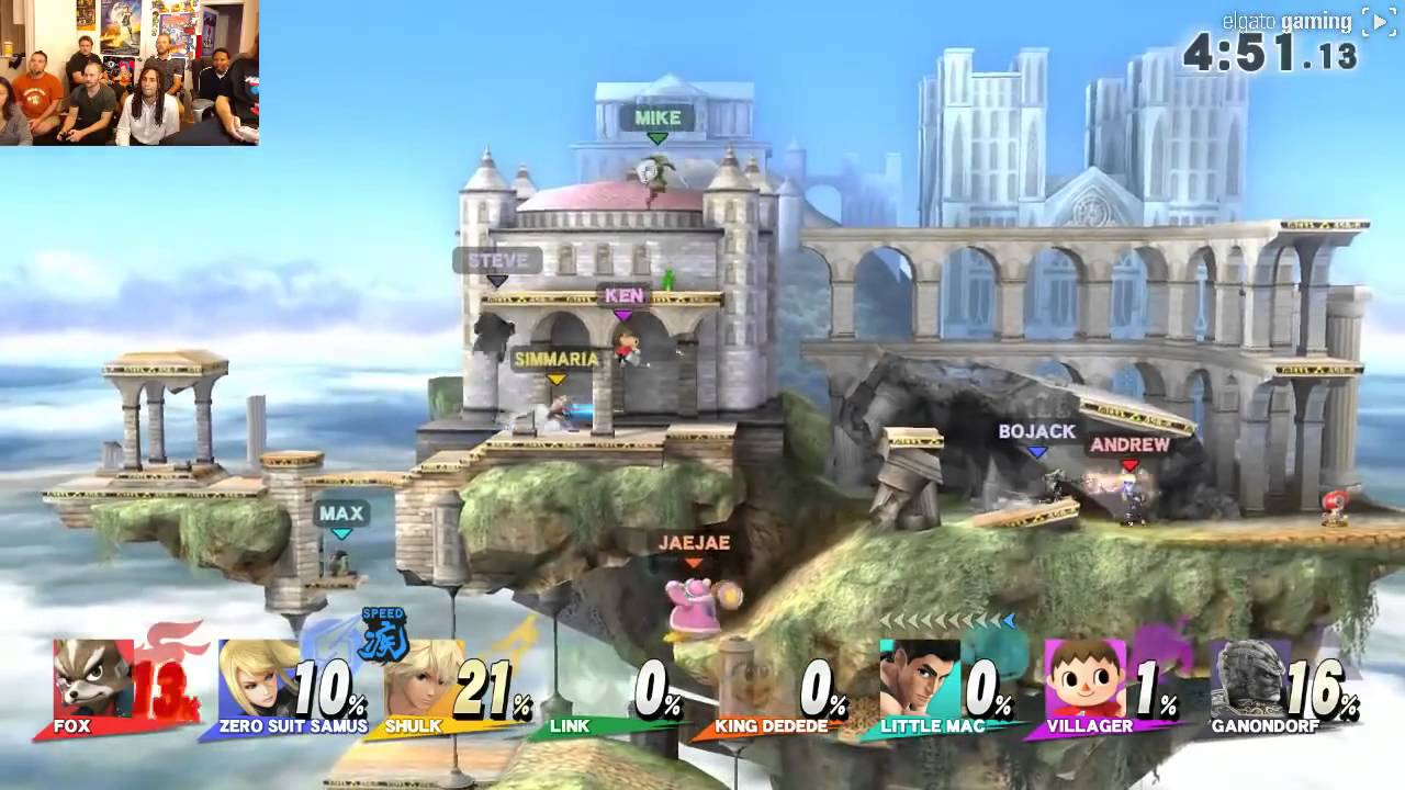 8 Player Chaos! Super Smash Bros. for Wii U Part 6 - YoVideogames - YouTube