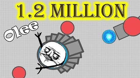 diep.io 1.2 million World Record - spreashot mobile