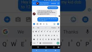 Smart Vaccine Reminder Facebook Messenger Bot Demo screenshot 5
