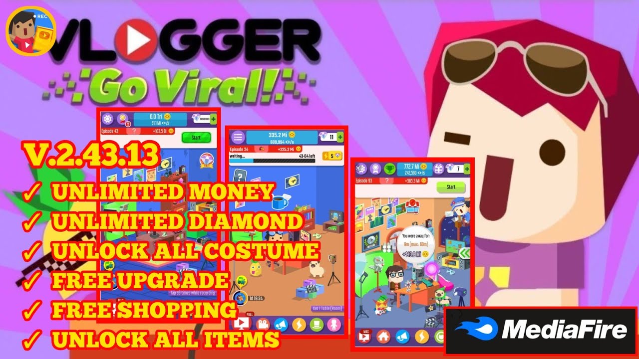 Download Idle Streamer: Tuber Game (MOD, Unlimited Money) 1.27 APK