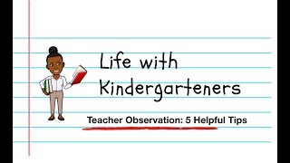 Teacher Observation: 5 tips