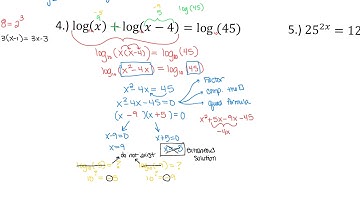 5.6 Solving Log and Exp Equations