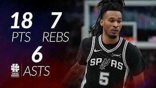 Stephon Castle 18 Pts 7 Rebs 6 Asts Vs Mavericks 25/26 Season