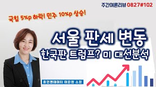 서울 국힘 큰폭 하락, 민주당 큰폭 상승 이유는? 시민…