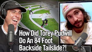 Torey Pudwill Did The Longest Backside Tailslide EVER!!! 84 Feet!