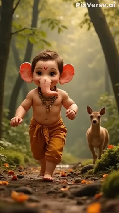 Bappamorayare#ganesh#dj#marathi#ganpati#cute#viralvideo#trending#deer#run#fun#djremix#djviral#forest