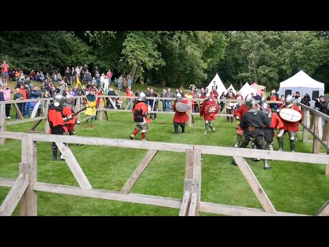 Full Contact Medieval Combat 5 vs 5! Team knight battle! @M1GlobalWorld