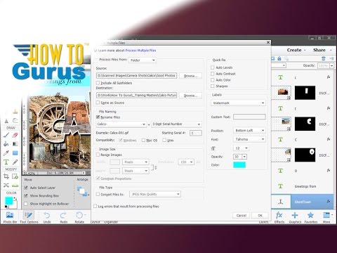 Photoshop Elements Beginner : How to Batch Rename Pictures :       Tutorial