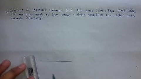 Construction of inscribed circle in an isosceles Triangle | Elementary Grade Exam Geometry question