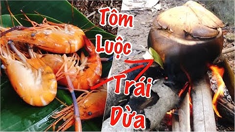 Boiled shrimp with coconut