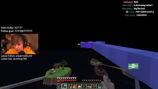 Fundy uses a riptide trident and almost dies (Dream SMP)
