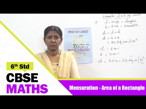 6th Std CBSE Maths Syllabus | Mensuration | Area of a Rectangle | CBSE Maths Part - 126