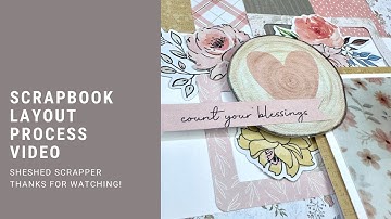Using 6x6 Paper Pad to Create Scrapbook Layout//Wildwood Collection//Rosie