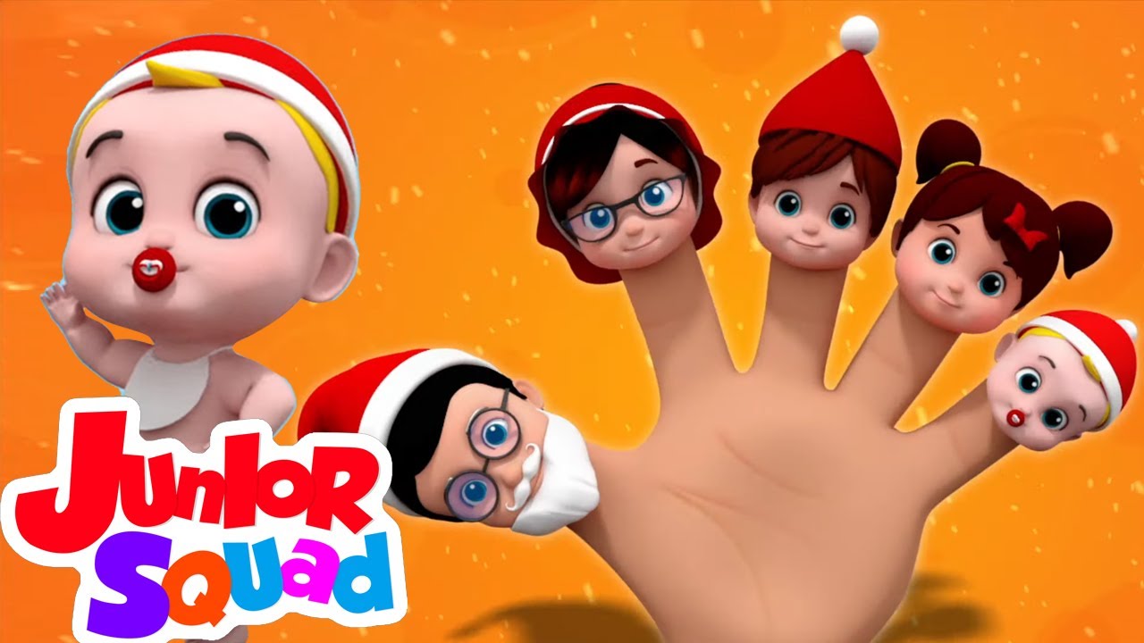 Babbo Natale famiglia dito | Filastrocche natalizie | Junior Squad Italiano | Musica per bambini