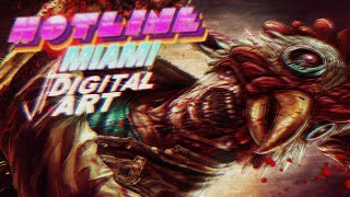 'Jacket' - Hotline Miami's Jacket - Digital Art Process by VT