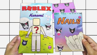 |🍓Paper diy🍓| Roblox 로블록스 Sanrio 산리오 outfit blind bag 💜 ASMR Kuromi #diy #paper #roblox #nails