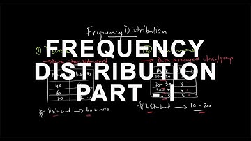Frequency Distribution Part 1 | Statistics