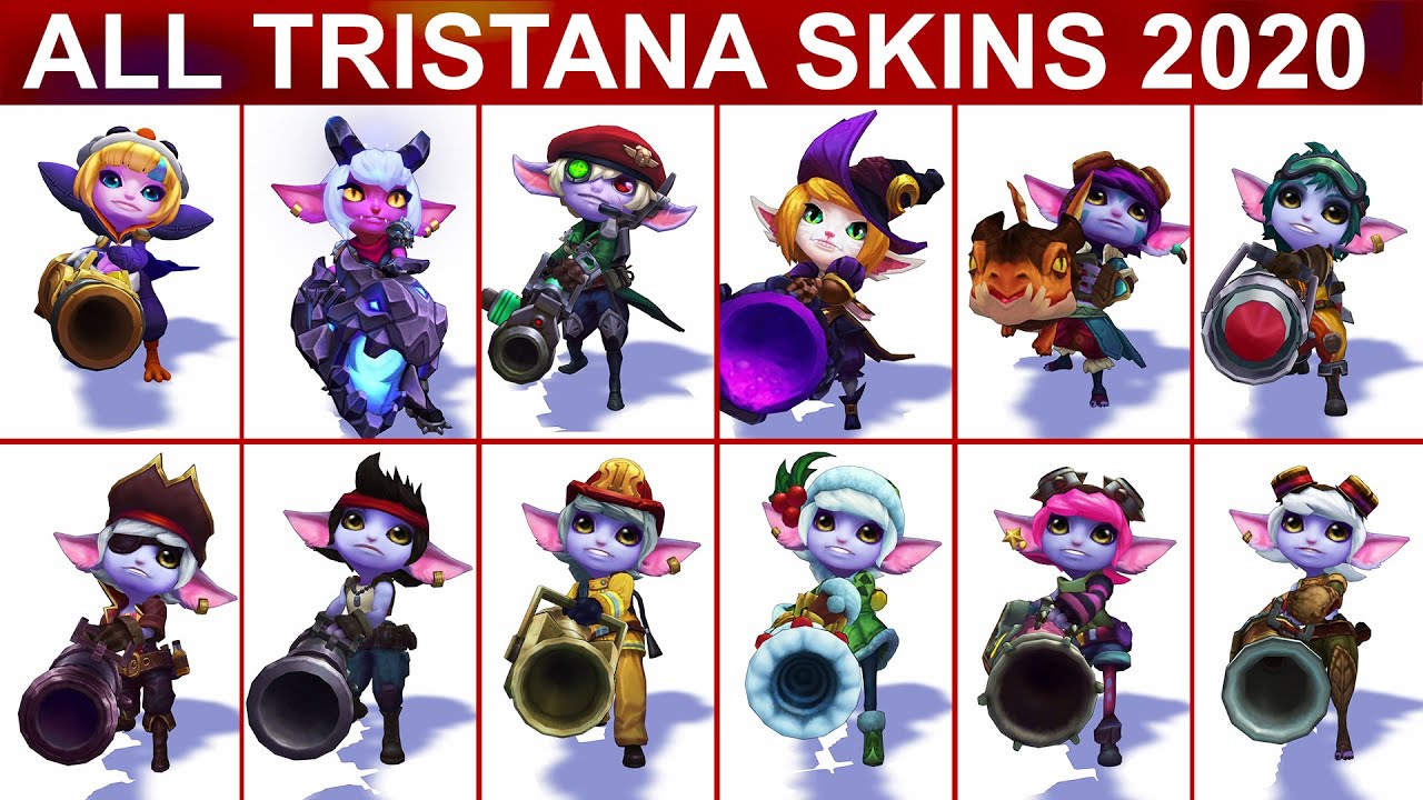 All Tristana Skins Spotlight (2009 - 2020) League of Legends